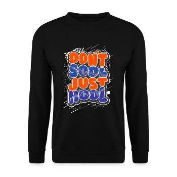 Don't Sodl Just Hodl blau - Unisex Pullover - Schwarz - Vorne - Alina (178cm) & Michal (187cm)