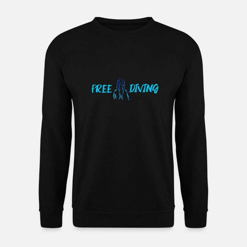 Free Diving Apnoe - Unisex Pullover - Schwarz