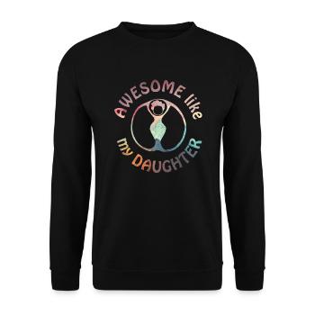Génial comme ma silhouette de femme fille dans un cercle - Sweat-shirt Unisexe - noir - Devant - Alina (178cm) & Michal (187cm)