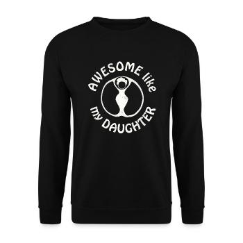 Génial comme ma silhouette de femme fille dans un cercle - Sweat-shirt Unisexe - noir - Devant - Alina (178cm) & Michal (187cm)
