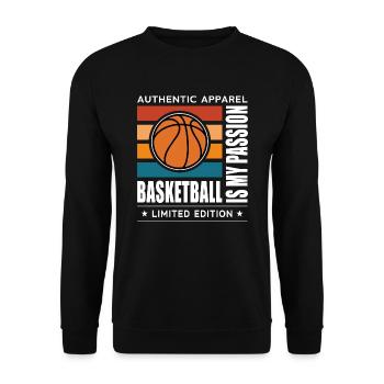 Basketball is my Passion - Unisex Pullover - Schwarz - Vorne - Alina (178cm) & Michal (187cm)