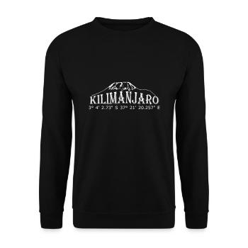 Kilimanjaro Berg Natur Bergsteiger Tansania - Unisex Pullover - Schwarz - Vorne - Alina (178cm) & Michal (187cm)