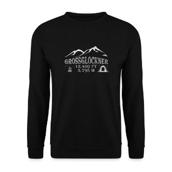 Grossglockner Berge Wandern Höhenmeter Österreich - Unisex Pullover - Schwarz - Vorne - Alina (178cm) & Michal (187cm)