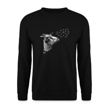 Pissenlit chèvre pissenlit fleur ferme zoo - Sweat-shirt Unisexe - noir - Devant - Alina (178cm) & Michal (187cm)
