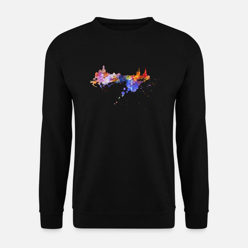 Dresden Skyline Graffiti Shirt aus Sachsen Farben - Unisex Pullover - Schwarz