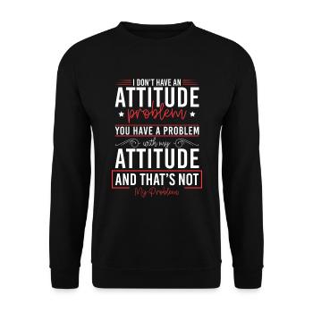 Solution Pas mon problème Le moindre mal - Sweat-shirt Unisexe - noir - Devant - Alina (178cm) & Michal (187cm)