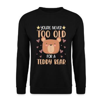 Teddy Child Protector - Unisex Sweatshirt - black - Front - Alina (178cm) & Michal (187cm)