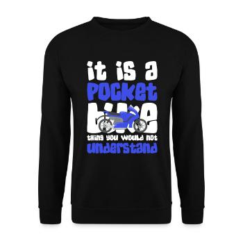 Pocketbike Motorcyclist Off-road bike - Unisex Sweatshirt - black - Front - Alina (178cm) & Michal (187cm)