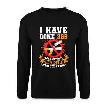 Cigarette smoking addiction - Unisex Sweatshirt - black - Front - Alina (178cm) & Michal (187cm)