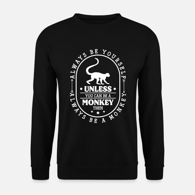 Affen Bunt Kinder - Unisex Pullover - Schwarz