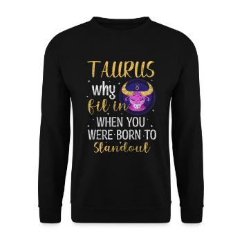 Astrologie du zodiaque Étoiles d’avril - Sweat-shirt Unisexe - noir - Devant - Alina (178cm) & Michal (187cm)