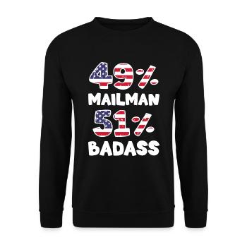 Post Letter Carrier Parcels - Unisex Sweatshirt - black - Front - Alina (178cm) & Michal (187cm)