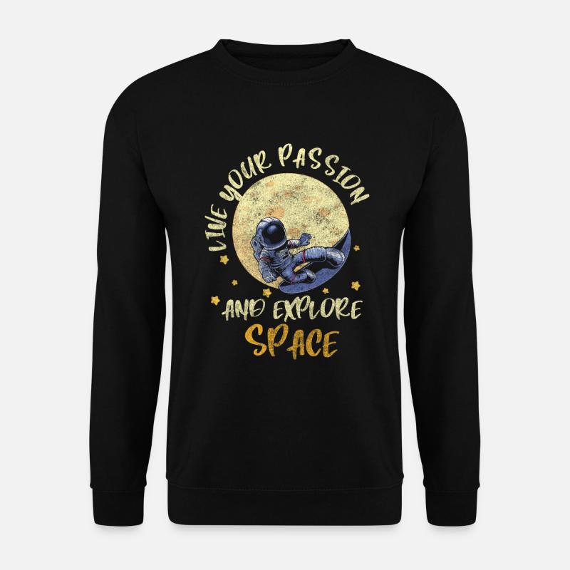 Space, Spaceflight, Weightless, Moon - Unisex Sweatshirt - black