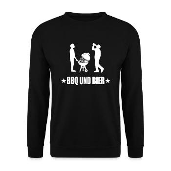 BBQ - Unisex Pullover - Schwarz - Vorne - Alina (178cm) & Michal (187cm)