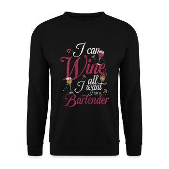 Bar Disco Whisky Barmaid - Sweat-shirt Unisexe - noir - Devant - Alina (178cm) & Michal (187cm)