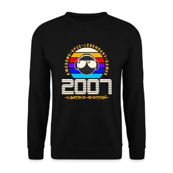 2007 - Unisex Pullover - Schwarz - Vorne - Alina (178cm) & Michal (187cm)