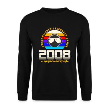 2008 - Unisex Sweatshirt - black - Front - Alina (178cm) & Michal (187cm)
