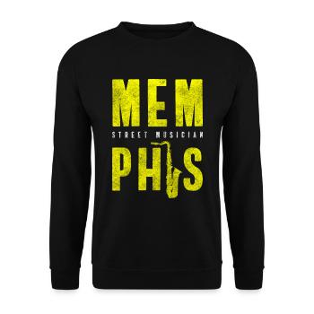 Music Street Solo Entertainer Concert - Unisex Sweatshirt - black - Front - Alina (178cm) & Michal (187cm)