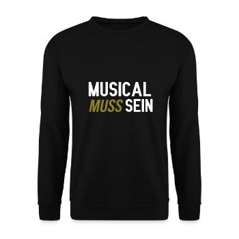 Musical muss sein - Unisex Pullover - Schwarz - Vorne - Alina (178cm) & Michal (187cm)
