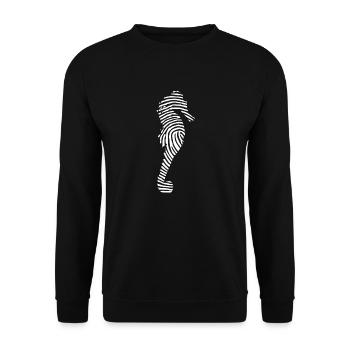 Sea horse seahorse - Unisex Sweatshirt - black - Front - Alina (178cm) & Michal (187cm)