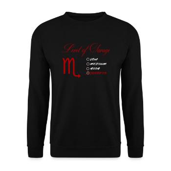 Sternzeichen Skorpion - Unisex Pullover - Schwarz - Vorne - Alina (178cm) & Michal (187cm)