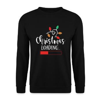Christmas Loading Holiday Xmas Gift. - Unisex Pullover - Schwarz - Vorne - Alina (178cm) & Michal (187cm)
