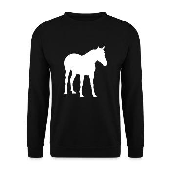 Horse Riding Horses - Unisex Sweatshirt - black - Front - Alina (178cm) & Michal (187cm)
