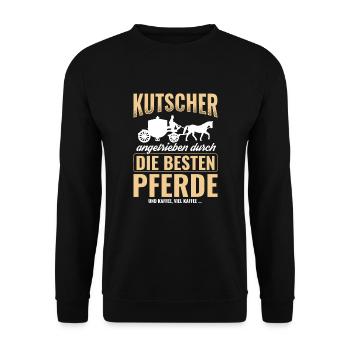 Kutsche - Unisex Pullover - Schwarz - Vorne - Alina (178cm) & Michal (187cm)