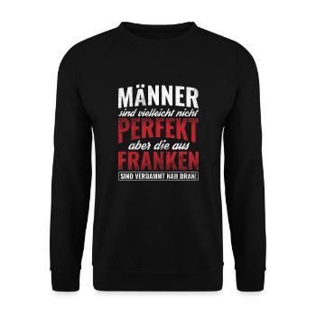Fränkisch Franken Oberfranken - Unisex Pullover - Schwarz - Vorne - Alina (178cm) & Michal (187cm)