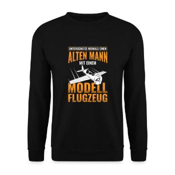 Modellflug - Unisex Pullover - Schwarz - Vorne - Alina (178cm) & Michal (187cm)