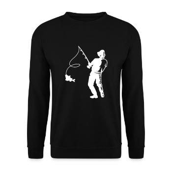 angling - Unisex Sweatshirt - black - Front - Alina (178cm) & Michal (187cm)