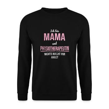 Physiotherapeut Physiotherapie - Unisex Pullover - Schwarz - Vorne - Alina (178cm) & Michal (187cm)