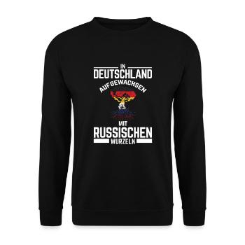 Moskau Russland Russisch - Unisex Pullover - Schwarz - Vorne - Alina (178cm) & Michal (187cm)