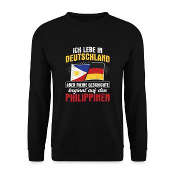 Philippinen Manila Philippinisch - Unisex Pullover - Schwarz - Vorne - Alina (178cm) & Michal (187cm)