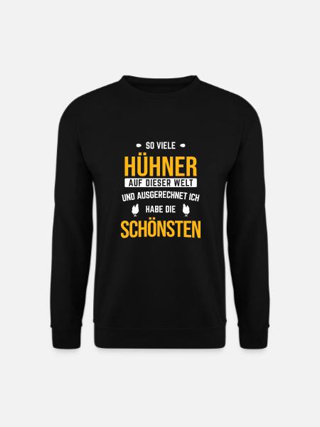Geflügel Hahn Hühner - Unisex Pullover - Schwarz