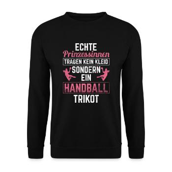 Handball Handballer - Unisex Pullover - Schwarz - Vorne - Alina (178cm) & Michal (187cm)