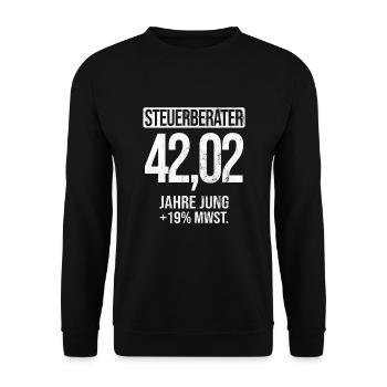 Spruch Steuerberater Beruf - Unisex Pullover - Schwarz - Vorne - Alina (178cm) & Michal (187cm)