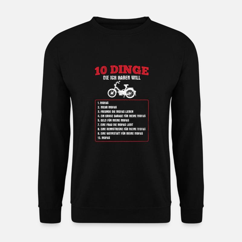 Mofa Moped Geschenk - Unisex Pullover - Schwarz