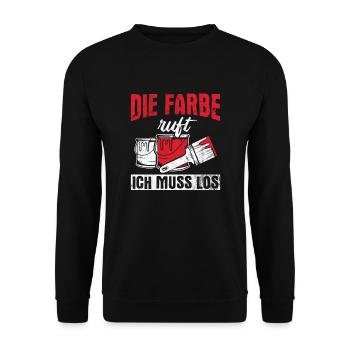 Maler Pinsel - Unisex Pullover - Schwarz - Vorne - Alina (178cm) & Michal (187cm)