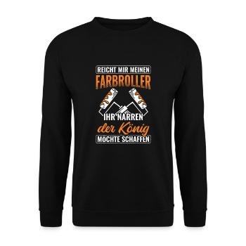 Maler Pinsel - Unisex Pullover - Schwarz - Vorne - Alina (178cm) & Michal (187cm)