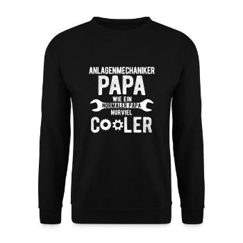 Anlagenmechaniker Geschenkidee - Unisex Pullover - Schwarz - Vorne - Alina (178cm) & Michal (187cm)