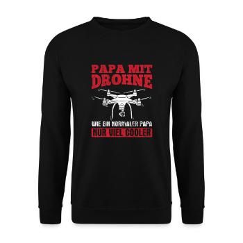 Drohne Geschenk - Unisex Pullover - Schwarz - Vorne - Alina (178cm) & Michal (187cm)