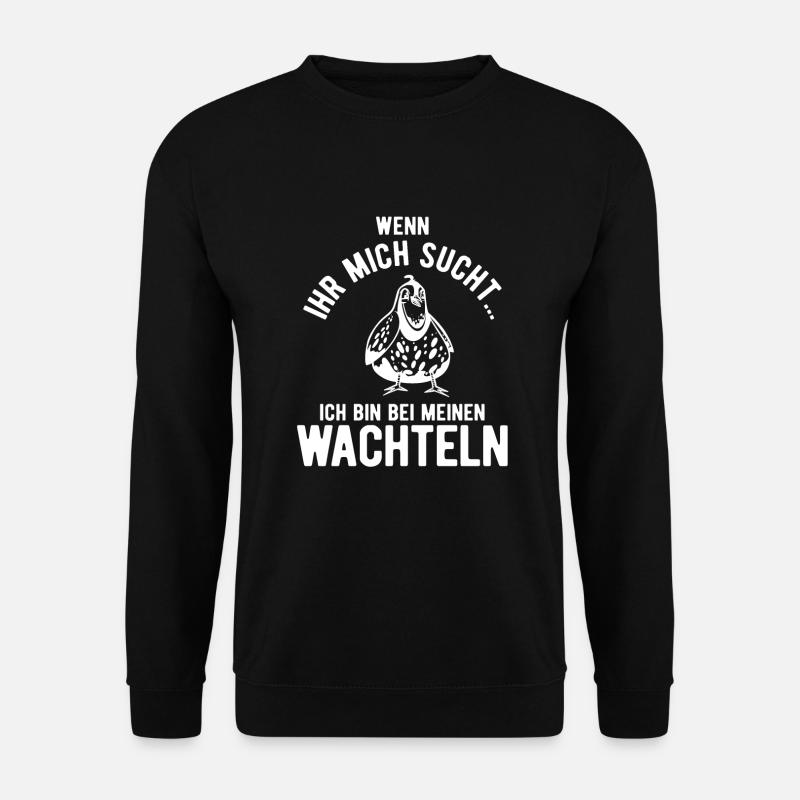 Wachtel Wachteln - Unisex Pullover - Schwarz