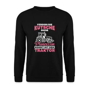 Traktor Bauer - Unisex Pullover - Schwarz - Vorne - Alina (178cm) & Michal (187cm)
