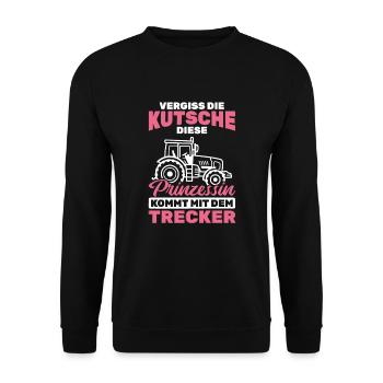 Traktor Bauer - Unisex Pullover - Schwarz - Vorne - Alina (178cm) & Michal (187cm)