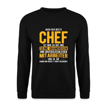 Chef Geschenk Spruch - Unisex Pullover - Schwarz - Vorne - Alina (178cm) & Michal (187cm)