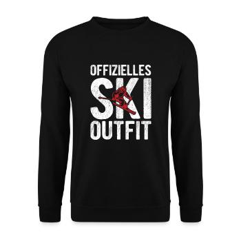 Offizielles Ski Outfit Berge Ski - Unisex Pullover - Schwarz - Vorne - Alina (178cm) & Michal (187cm)