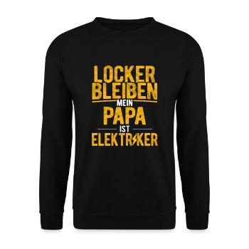 Elektriker Strom Elektrik - Unisex Pullover - Schwarz - Vorne - Alina (178cm) & Michal (187cm)
