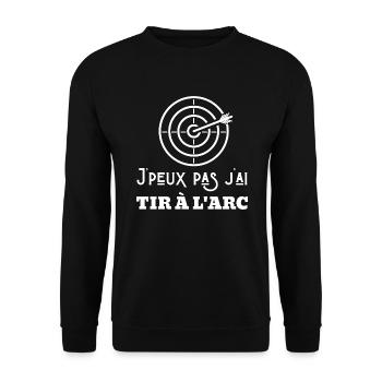 Je Peux Pas J'ai Tir à l'arc - idée cadeau - Sweat-shirt Unisexe - noir - Devant - Alina (178cm) & Michal (187cm)