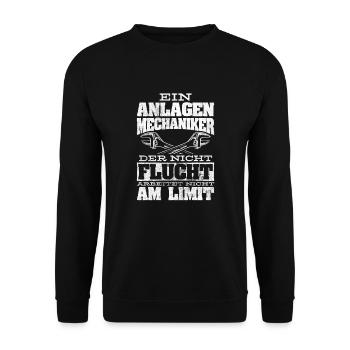 Anlagenmechaniker Handwerker Geschenkidee - Unisex Pullover - Schwarz - Vorne - Alina (178cm) & Michal (187cm)